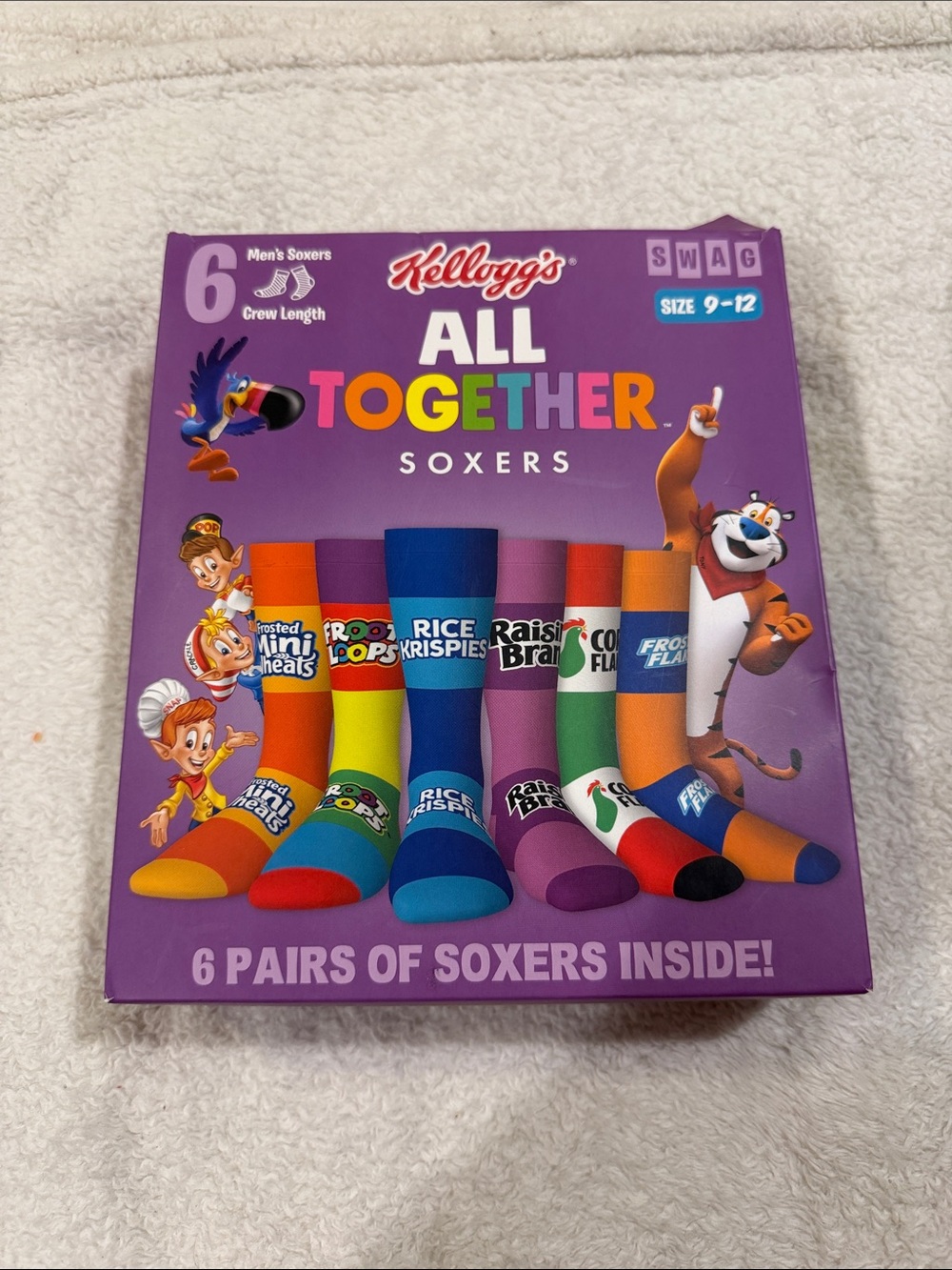 Kellogg’s Cereal Men’s Crew Socks - Multicolor (6 Pairs)